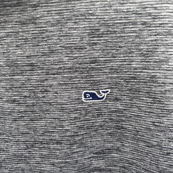 Vineyard Vines Mens Large Performance Polo Shirt Gray Stripe Stretch Golf Preppy - Picture 11 of 11
